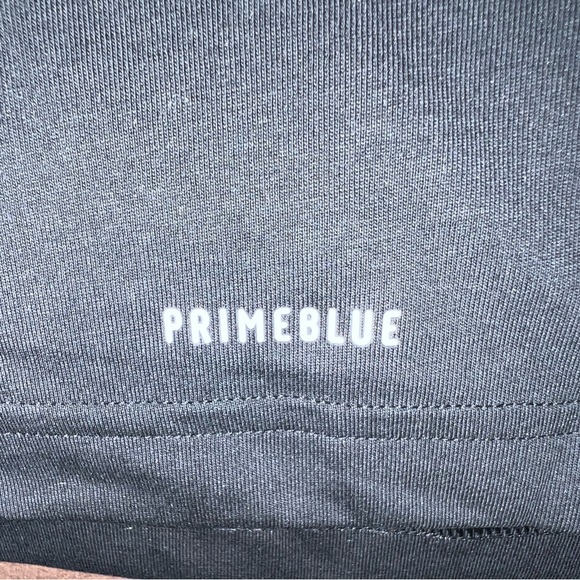 Adidas Men's Black Tee with Pale Blue Logo - Picture 6 of 9